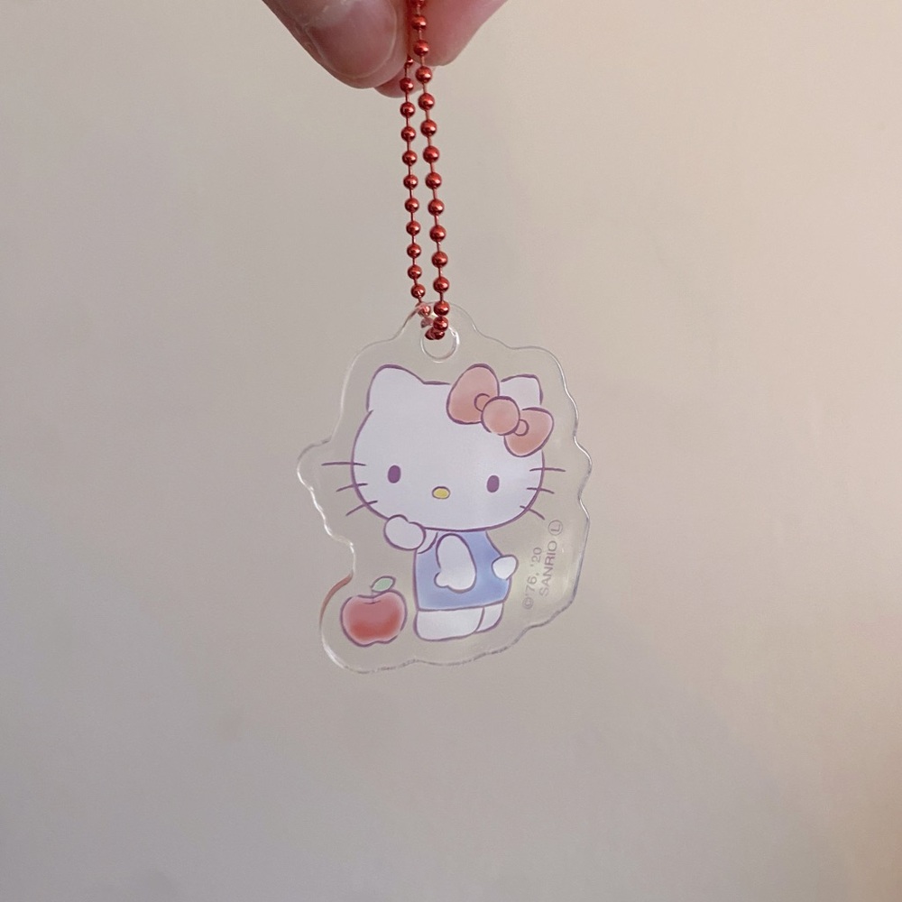 Sanrio Hello Kitty Plastic Keychain for Bag or Keys
